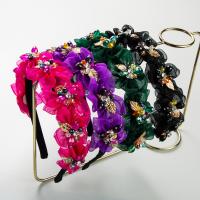 Hair Bands, Gauze, with Crystal & Zinc Alloy, for woman 