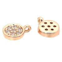 Cubic Zirconia Micro Pave Brass Pendant, plated, DIY & micro pave cubic zirconia [