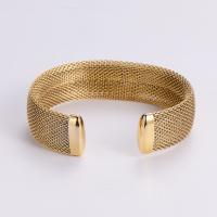 Stainless Steel Cuff Bangle, 316L Stainless Steel, plated, for woman Sizeuff1a70mm+60mm 