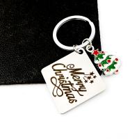 Titanium Steel Key Clasp, Christmas Design & fashion jewelry Ring mm pendant 30*30mm 