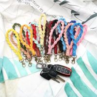 Ткань брелок для ключей, Хлопковая нить, с цинковый сплав, Связанный вручную, Мужская, Много цветов для выбора продается PC