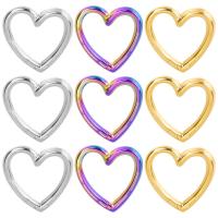 pendentifs de cœur en inox , Acier inoxydable 304, coeur, Placage ionique sous vide, DIY & creux, plus de couleurs à choisir Vendu par PC