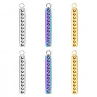 Stainless Steel Pendant Setting, 304 Stainless Steel, Rectangle, Vacuum Ion Plating, DIY [