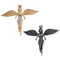 Stainless Steel Angel Pendant, 304 Stainless Steel, fashion jewelry & Unisex & with rhinestone Approx 5*8mm 