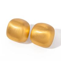 Edelstahl Stud Ohrring, 304 Edelstahl, 18K vergoldet, Modeschmuck & für Frau, goldfarben, 19.4mm, verkauft von Paar