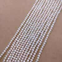 Natural Freshwater Pearl Loose Beads, Slightly Round, DIY, white, Length about 3-3.5mm Approx 38 cm, Approx 