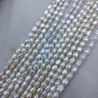 Rice Cultured Freshwater Pearl Beads, Baroque, DIY, white, Length about 5-6mm Approx 38 cm 