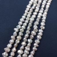 Perles de culture d'eau douce Keishi, perle d'eau douce cultivée, Baroque, DIY, blanc, Length about 5-6mm Environ 38 cm, Vendu par brin