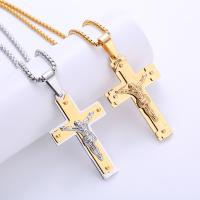 Stainless Steel Jewelry Necklace, 316L Stainless Steel, Cross, plated, Unisex Approx 60 cm 
