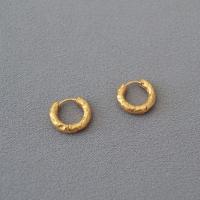 Brass Huggie Hoop Earring, Donut, plated, fashion jewelry & for woman 16mm 