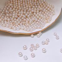 perles nucléées cultivées d'eau douce , perle d'eau douce cultivée, Légèrement rond, DIY & normes différentes pour le choix, blanc, Vendu par PC