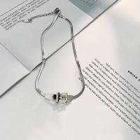 Titanium Steel Jewelry Necklace, with 5cm extender chain, fashion jewelry & for woman, original color Approx 32 cm 