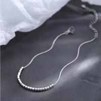Fashion Jewelry Anklet, Titanium Steel, with Brass, with 4.2cm extender chain, for woman, silver color Approx 18.1 cm 