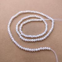 Natural Freshwater Pearl Loose Beads, Slightly Round, DIY, white, Length about 2.5-3mm Approx 38 cm, Approx 