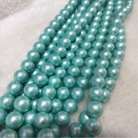 South Sea Shell Beads, Shell Pearl, Slightly Round, stoving varnish, DIY blue Approx 38 cm 