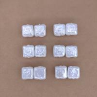 South Sea Shell Beads, Shell Pearl, Square, DIY white 