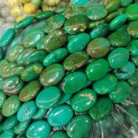 Perles en Turquoise naturelle, ovale plat, DIY, plus de couleurs à choisir Environ Vendu par brin