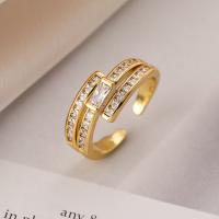 Cubic Zirconia Micro Pave Brass Finger Ring, plated, fashion jewelry & micro pave cubic zirconia Ring inner ~19mm 