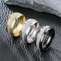 201 Stainless Steel Finger Ring, plated, Unisex Width :8mm 