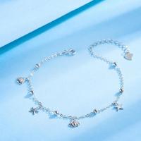 Bracelets en argent sterling, Argent sterling 925, bijoux de mode & pour femme Environ 22 cm, Vendu par PC