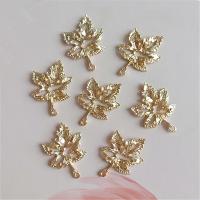 Zinc Alloy Leaf Pendants, Maple Leaf, gold color plated, DIY & hollow [