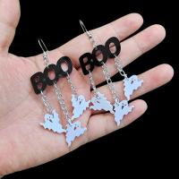 Zinc Alloy Drop Earring, with Acrylic, Ghost, Halloween Design & fashion jewelry & for woman 