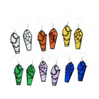 Zinc Alloy Drop Earring, with Acrylic, fashion jewelry & for woman 