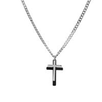 Stainless Steel Jewelry Necklace, 304 Stainless Steel, with 2.17inch extender chain, Cross, fashion jewelry & for man Approx 22.44 Inch 