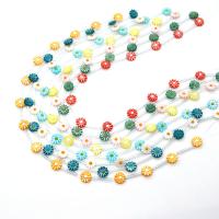 Fancy Printing Shell Beads, Freshwater Shell, Daisy, DIY & enamel 