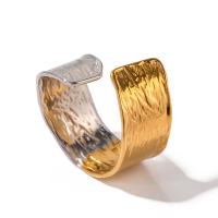 Edelstahl Fingerring, 304 Edelstahl, plattiert, Modeschmuck, goldfarben, Ring inner diameter:18.5mm, verkauft von PC