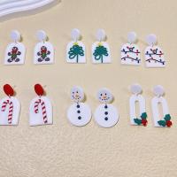 Christmas Earrings, Polymer Clay, handmade, Christmas Design & for woman 