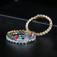 Cubic Zirconia Micro Pave Brass Bracelet, fashion jewelry & micro pave cubic zirconia & for woman Approx 19.8 cm 