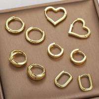 Zinc Alloy Leverback Earring, 5 pieces & fashion jewelry & for woman, gold 