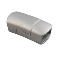 Rechteck Edelstahl Magnetverschluss, 304 Edelstahl, DIY, originale Farbe, 22x10mm, Bohrung:ca. 8x5mm, verkauft von PC