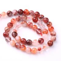 Single Gemstone Beads, Red Marble Glue Stone, Round, DIY red Approx 38 cm 