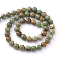 Einzelne Edelstein Perlen, Green+Jade, rund, DIY & verschiedene Größen vorhanden, grün, Länge:ca. 38 cm, verkauft von Strang