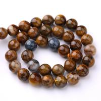 Single Gemstone Beads, Pietersite, Round, DIY yellow Approx 38 cm [
