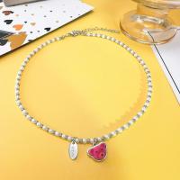 Plastic Pearl Necklace, Zinc Alloy, with Velour & Plastic Pearl, with 5cm extender chain, silver color plated, fashion jewelry & for woman Approx 45 cm 