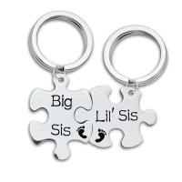 Stainless Steel Key Chain, 304 Stainless Steel, 2 pieces & Unisex, original color 