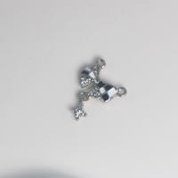 Colgantes de diamantes de imitación de la aleación de zinc, Lazo, chapado en color de plata, Bricolaje & esmalte & con diamantes de imitación, color mixto, 15.8x20.6x3.6mm, Vendido por UD