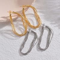 Fashion Fringe Earrings, 304 Stainless Steel, plated, fashion jewelry & for woman 55mm 