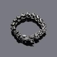 Titanium Steel Bracelet & Bangle, plated, fashion jewelry & for man Approx 8.66 Inch 
