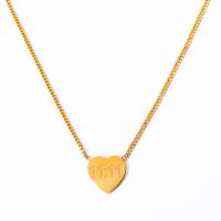 Stainless Steel Jewelry Necklace, 304 Stainless Steel, with 1.97inch extender chain, Heart, 18K gold plated, fashion jewelry & for woman, golden, 15mm Approx 15.75 Inch 