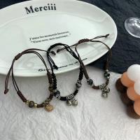 Bracelets en laiton, avec porcelaine, fait à la main, Réglable & bijoux de mode & pour femme, plus de couleurs à choisir Environ 28.6 cm, Vendu par PC