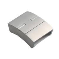 Cierre magnético de acero inoxidable rectangular, acero inoxidable 304, Bricolaje, color original, 28.5x20mm, agujero:aproximado 17.5x5.5mm, Vendido por UD