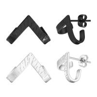 Titanium Steel Earrings, Vacuum Ion Plating, fashion jewelry & for man 