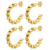 Stainless Steel Stud Earring, 304 Stainless Steel, Vacuum Ion Plating, fashion jewelry & for woman, golden [