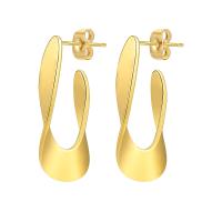 Stainless Steel Stud Earring, 304 Stainless Steel, Vacuum Ion Plating, fashion jewelry & for woman, golden [