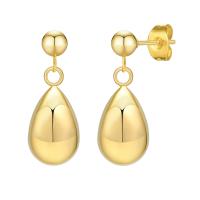Stainless Steel Drop Earring, 304 Stainless Steel, Teardrop, Vacuum Ion Plating, fashion jewelry & for woman, golden 