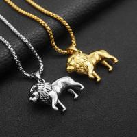 Stainless Steel Jewelry Necklace, 304 Stainless Steel, Lion, fashion jewelry & Unisex Approx 23.62 Inch 